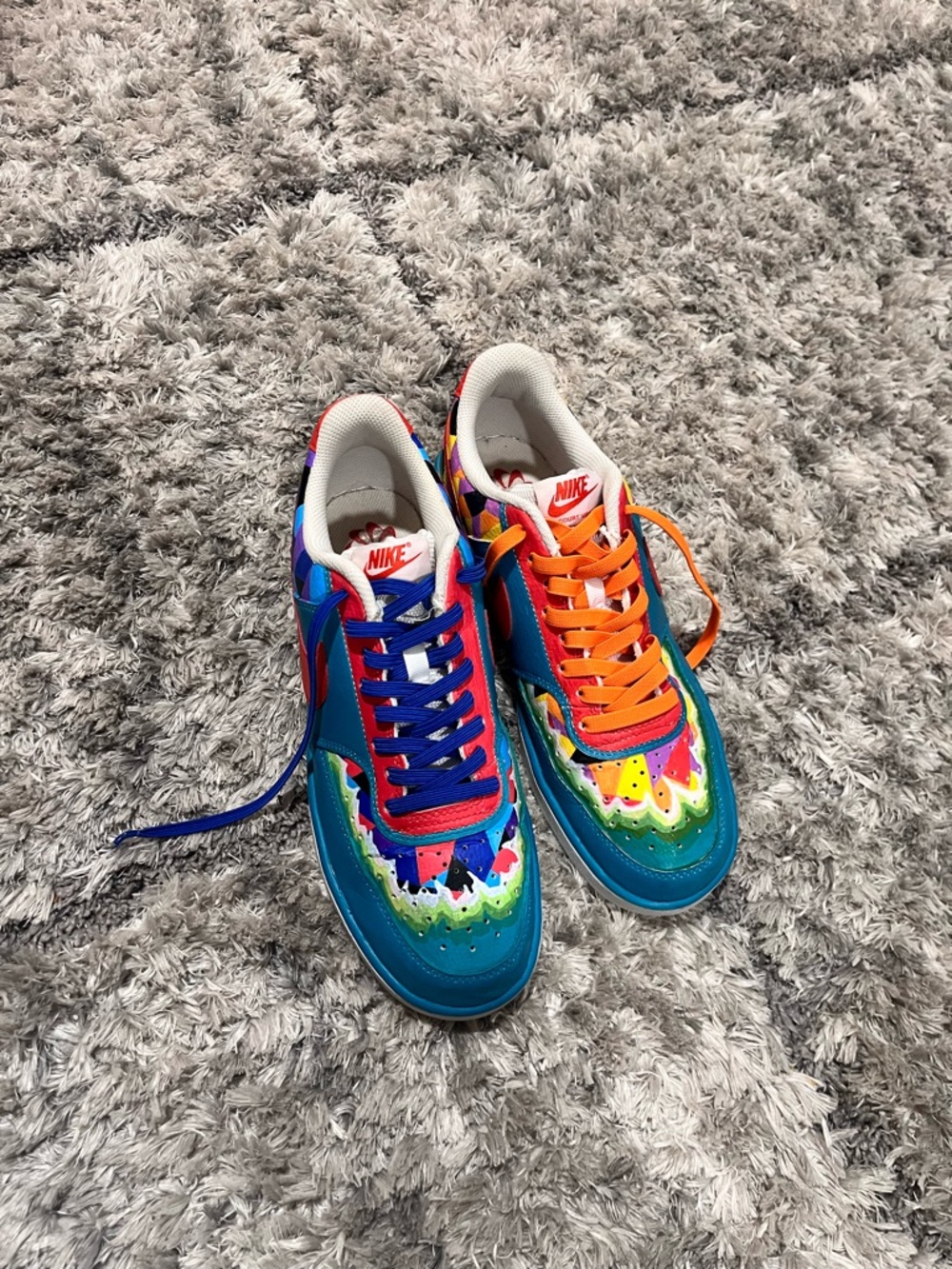 Nike Colorful in Blue, Orange & Green Court Vision mens 8.5/ women’s 10